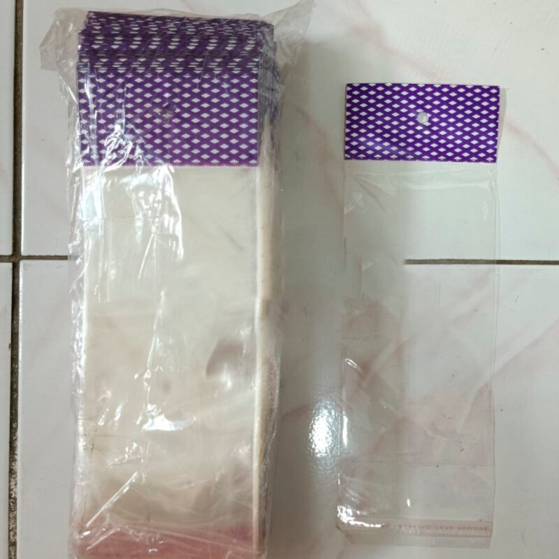 Plastik Opp Lubang Display Warna 8x16 (Isi 500 pcs) - Gambar 2