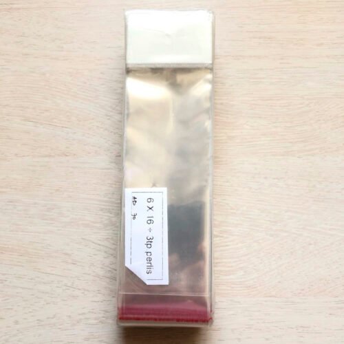 Plastik Opp Lubang Perlize 6x16 (+3 cm lem) Isi 500 pcs