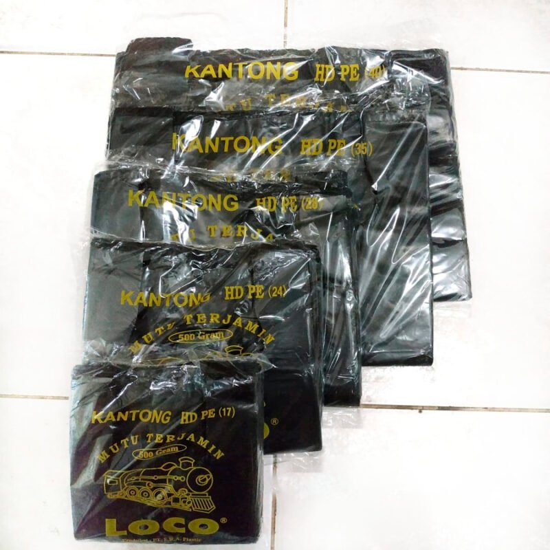 Kantong Plastik Loco Tebal Uk. 17-40 (Isi 500 gr) Hitam