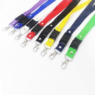 Tali Lanyard ID Card Stopper 2cm Kait polos