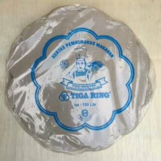 Kertas Nasi Bunga Kembang Coklat Cap Tiga Ring Diameter 26 cm