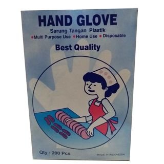 Hand Glove Sarung Tangan Plastik Sekali Pakai (Isi 200 pcs)