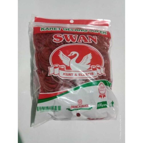 Karet gelang kecil merah swan (isi 100 gr)