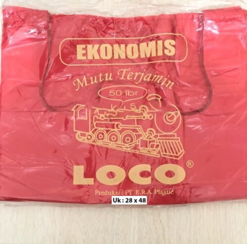 Kantong Plastik Loco Ekonomis Merah 28 (50 pcs)