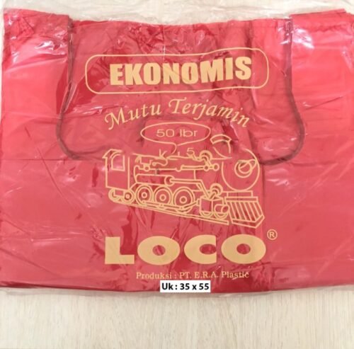 Kantong Plastik Loco Ekonomis Merah 35 (50 pcs)