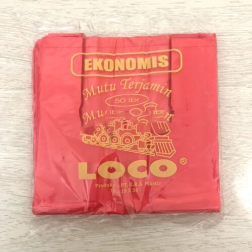 Kantong Plastik Loco Ekonomis Merah 15 (50 pcs)