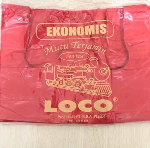 Kantong Plastik Loco Ekonomis Merah 40 (50 pcs)