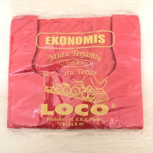 Kantong Plastik Loco Ekonomis Merah 24 (50 pcs)