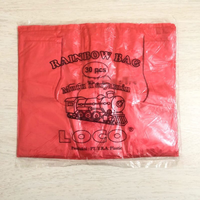 Kantong Plastik Loco Rainbow Kecil Uk 15 (1 ikat isi 10 pack)