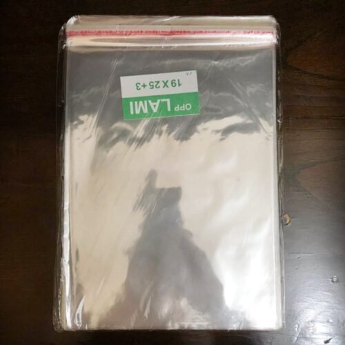 Plastik OPP LEM / Berperekat uk 19x25 (isi 100 pcs)